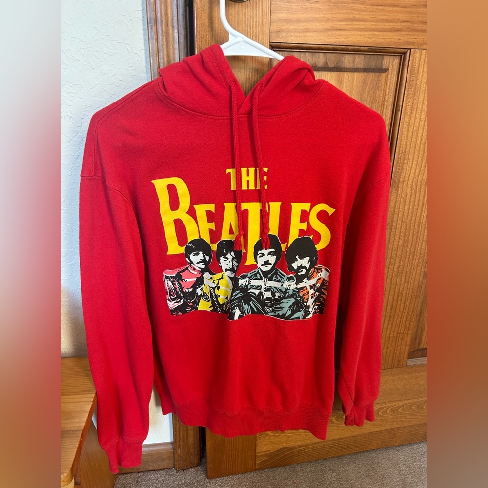 The Beatles Red Graphic Hoodie